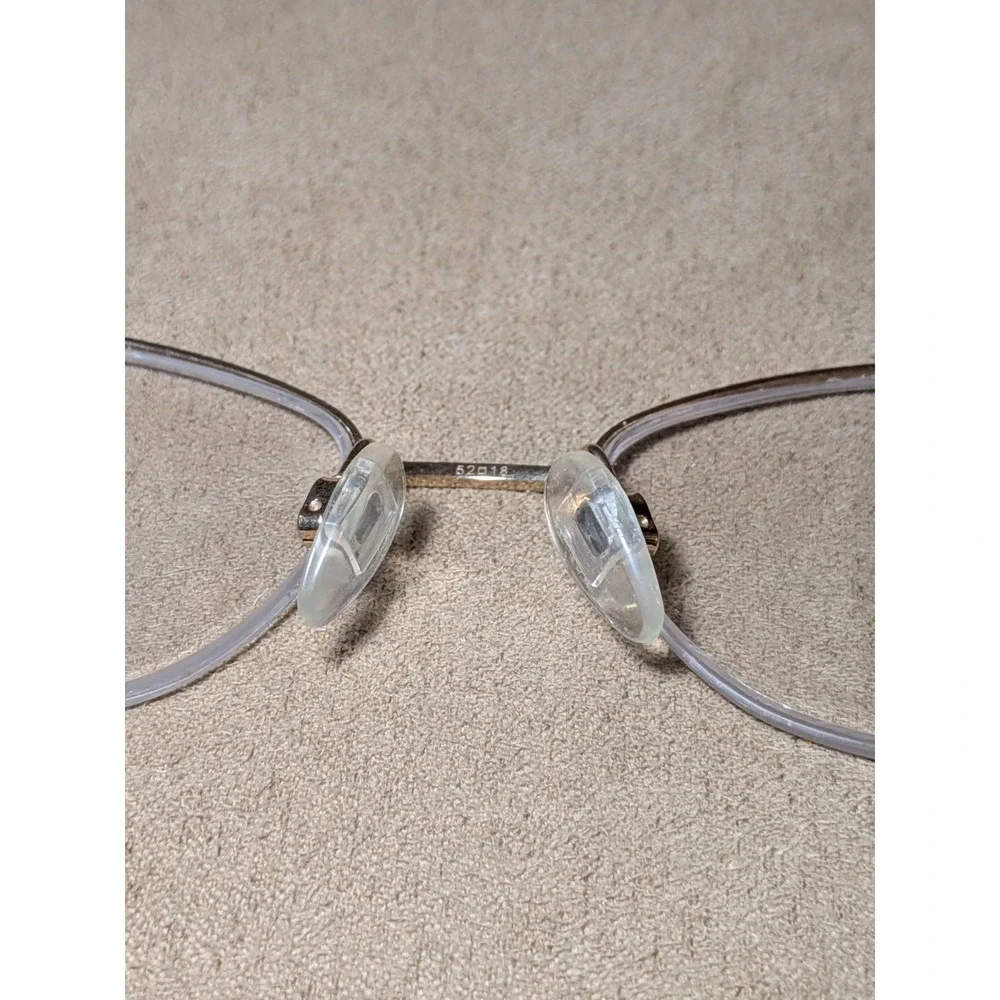 Charmant CH8297 Eyeglasses Brown Titanium Rectangular Half Rim Frames 52-18-135